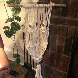 Macrame boob plant holder